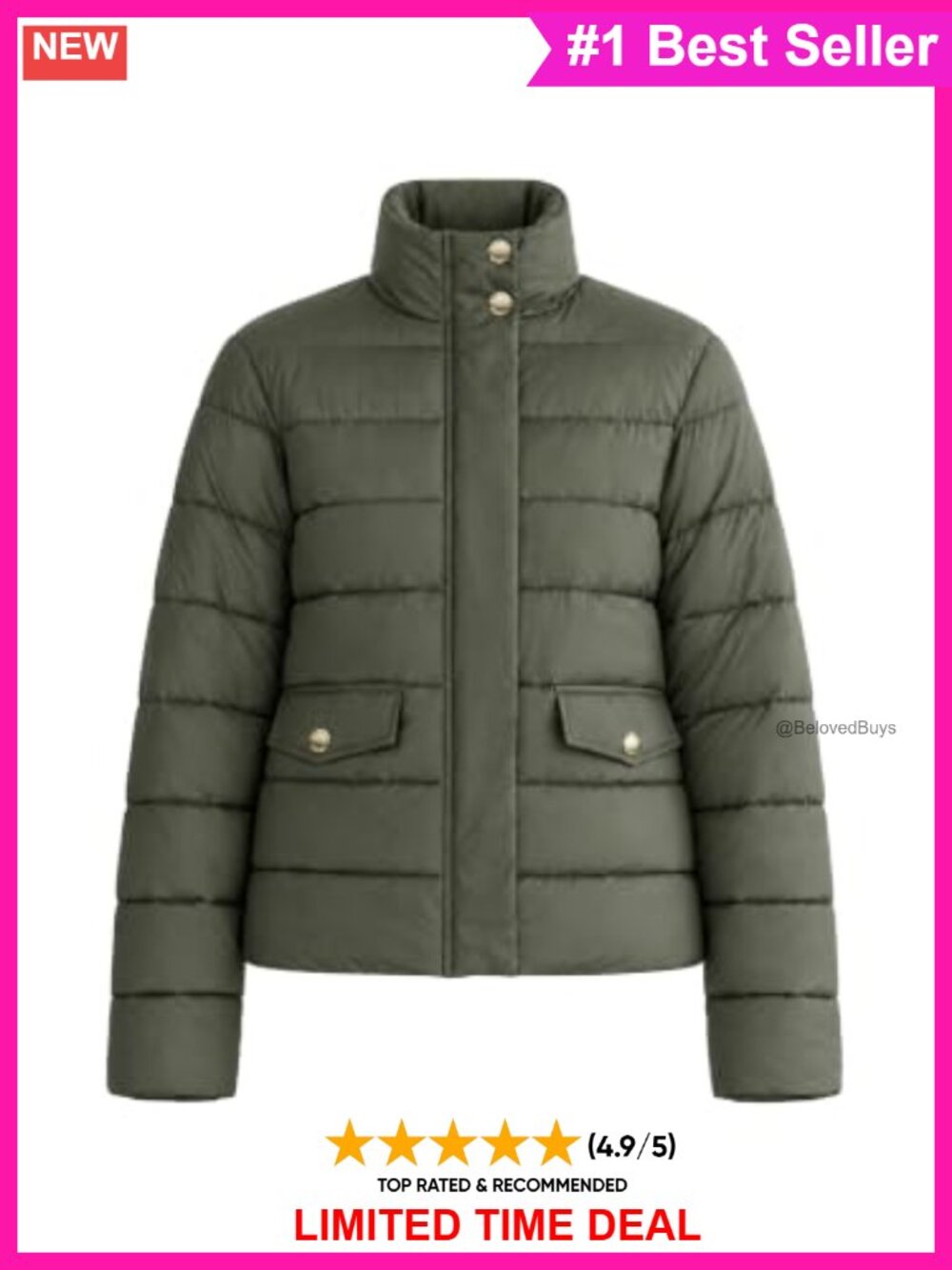 Orolay Quilted Puffer Jacket Lightweight Winter Coat